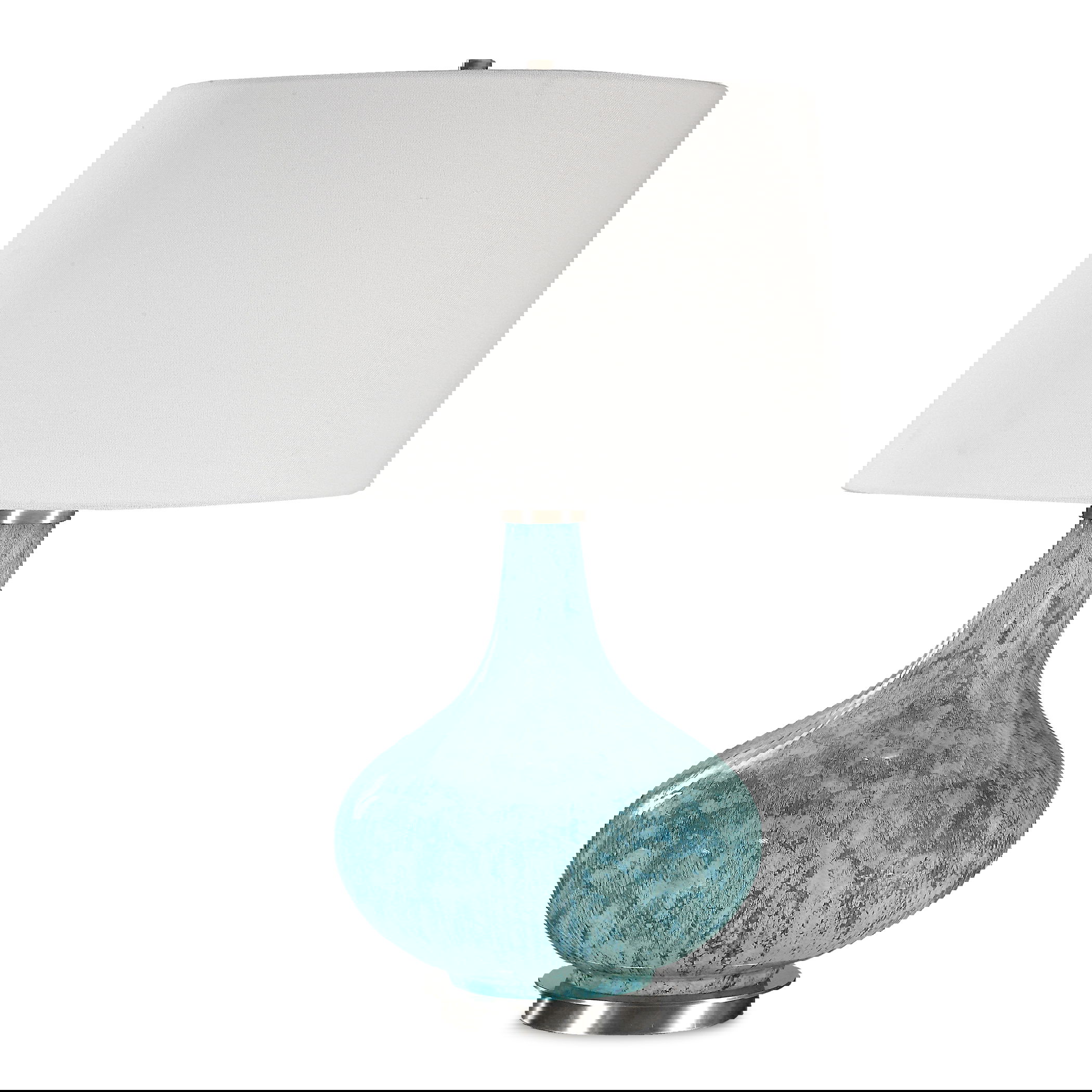 Celinda Blue Gray Glass Lamp large image 