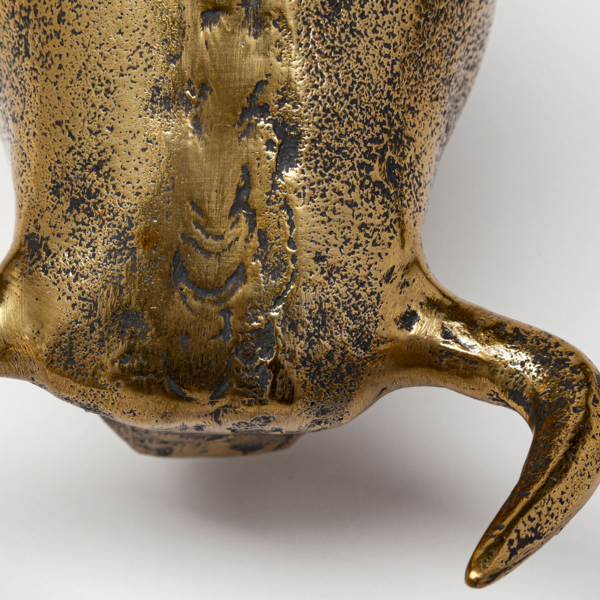 Tauro I 9L x 4W Gold Cast Aluminum Raging Bull, Decorative Object by Mercana, 9" length x 4.25" width x 5" height View 5