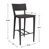 Calbas Java Outdoor Bar Stool, Furniture by Uttermost, 19.75" width x 42.25" height x 22.6" depth thumbnail 2