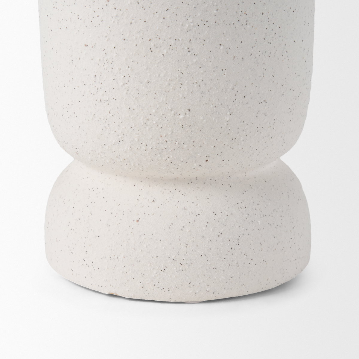 Dylan Tall Textured Off White with Handles Ceramic Vase, by Mercana, 8.5" length x 8.5" width x 16" height View 10