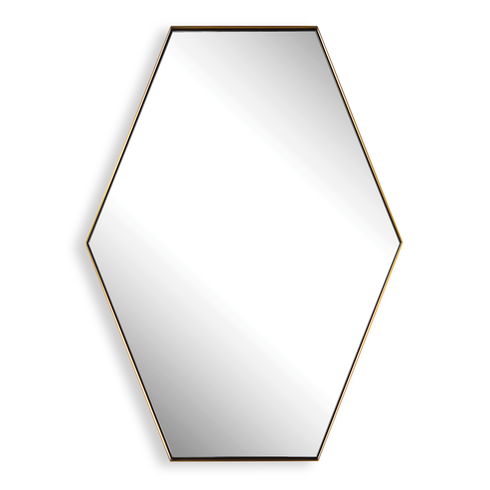 Ankara Brass Hexagon Mirror