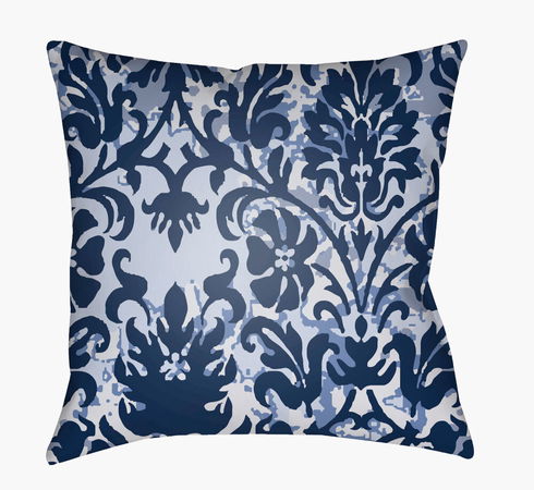 Moody Damask Accent Pillow