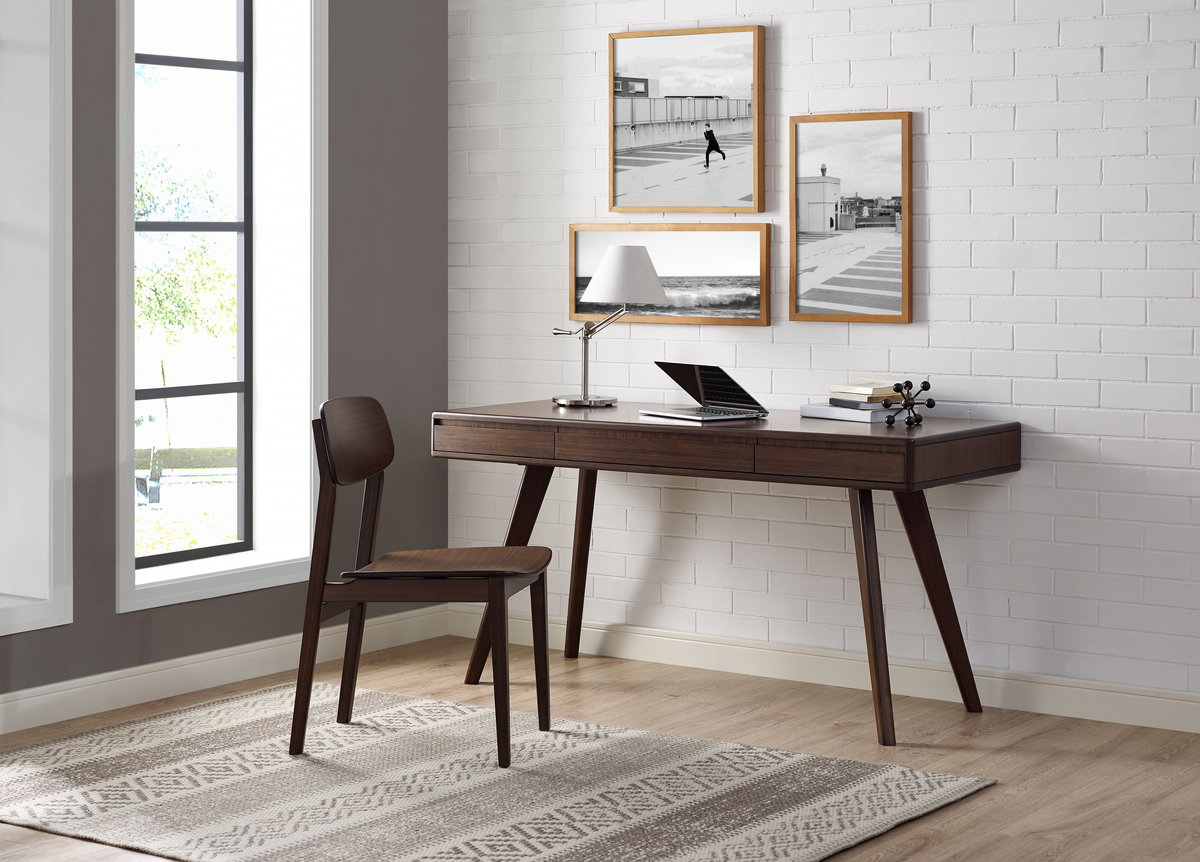 Currant Writing Desk, Black Walnut, by Greenington, 60" length x 24" width x 30" height View 4