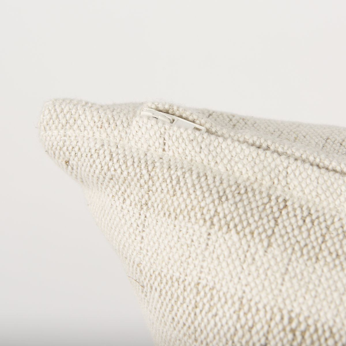 Jace Cream with Beige Stripe Linen-Cotton Square Decorative Pillow Cover, by Mercana, 22" length x 22" width x 0.2" height View 10