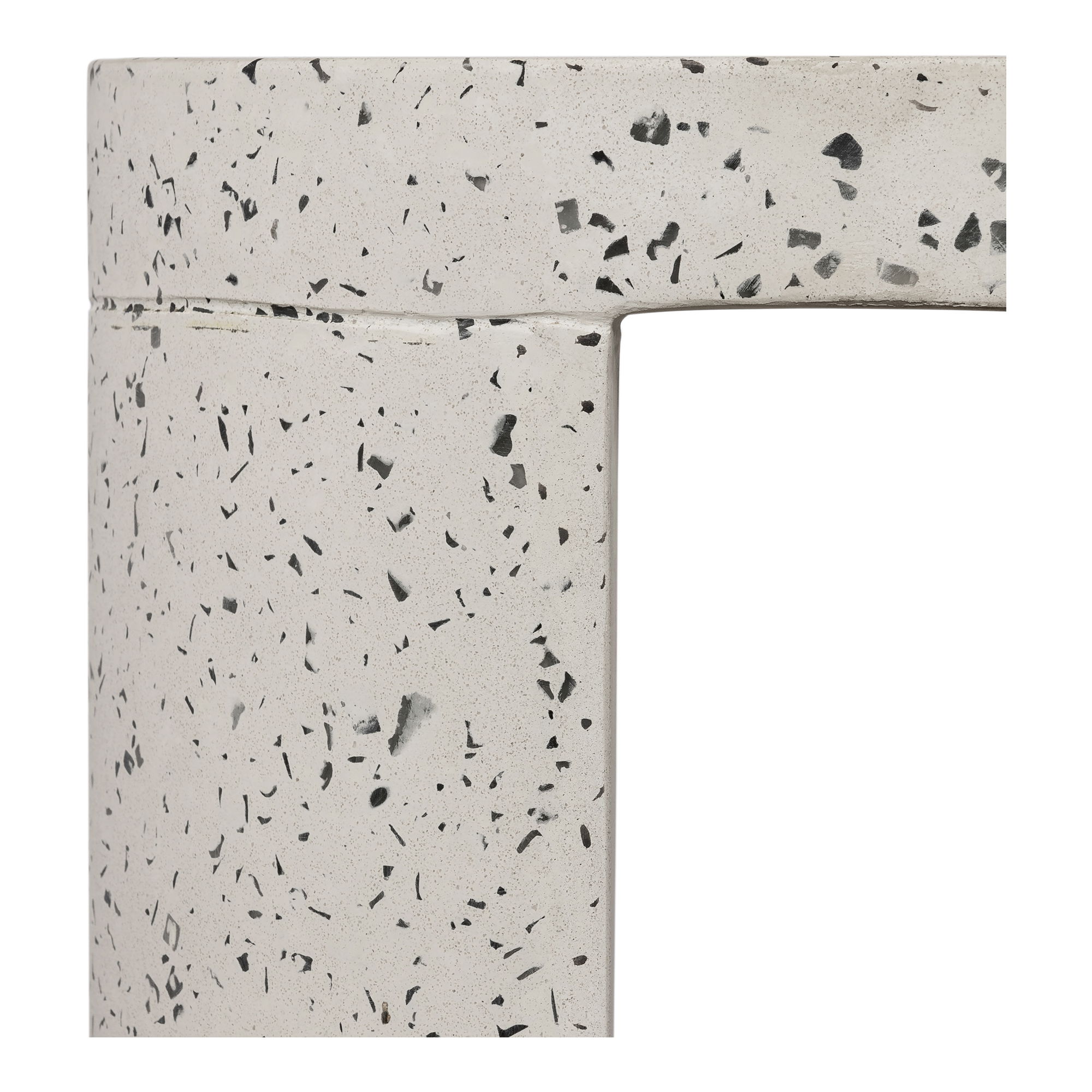 Lyon Outdoor Stool White Terrazzo, Outdoor Chair by Moe's Home, 1'3" width x 1'5.7" height x 1'3" depth View 4