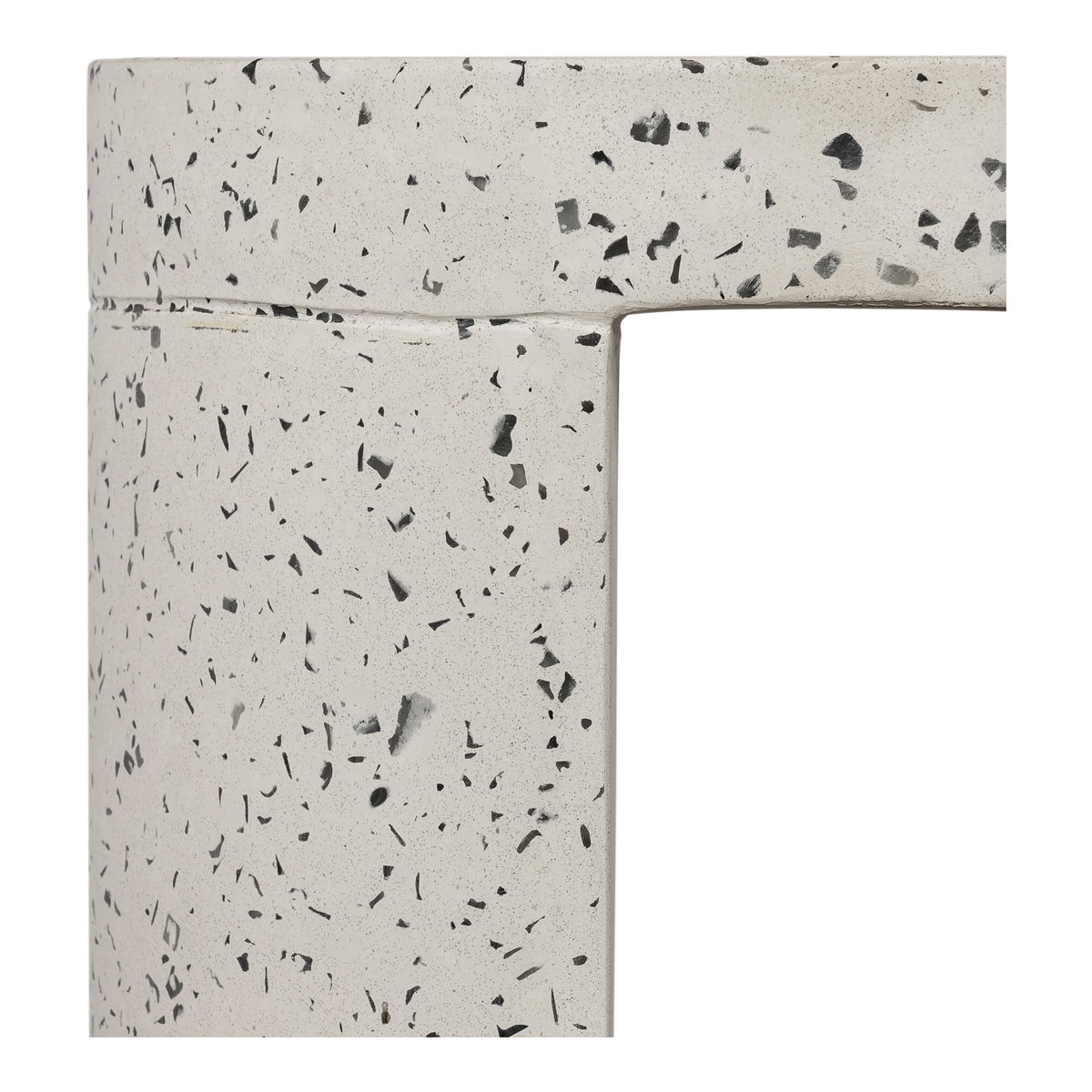 Lyon Outdoor Stool White Terrazzo, Outdoor Chair by Moe's Home, 1'3" width x 1'5.7" height x 1'3" depth View 4