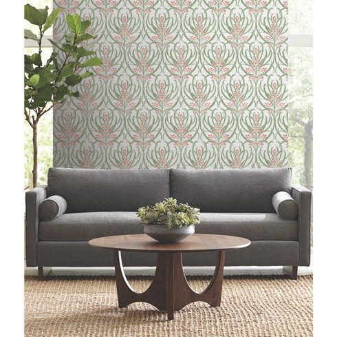 Calluna White & Berry Metallic Wallpaper