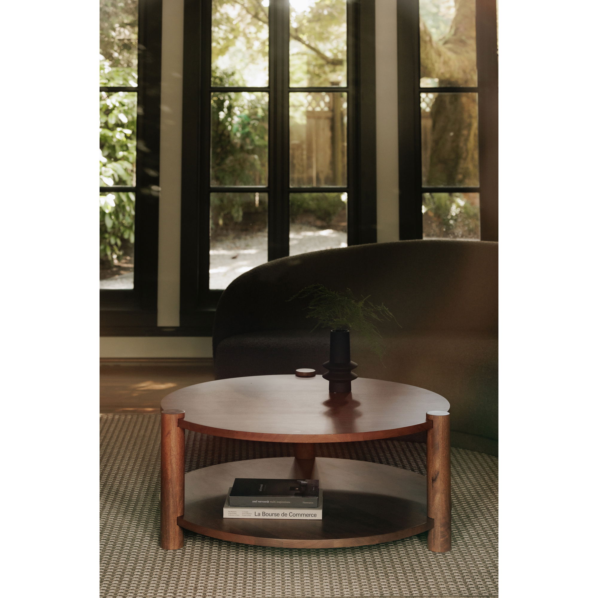 Olsen Coffee Table Vintage Brown, by Moe's Home, 39.5" width x 16" height x 38" depth View 6