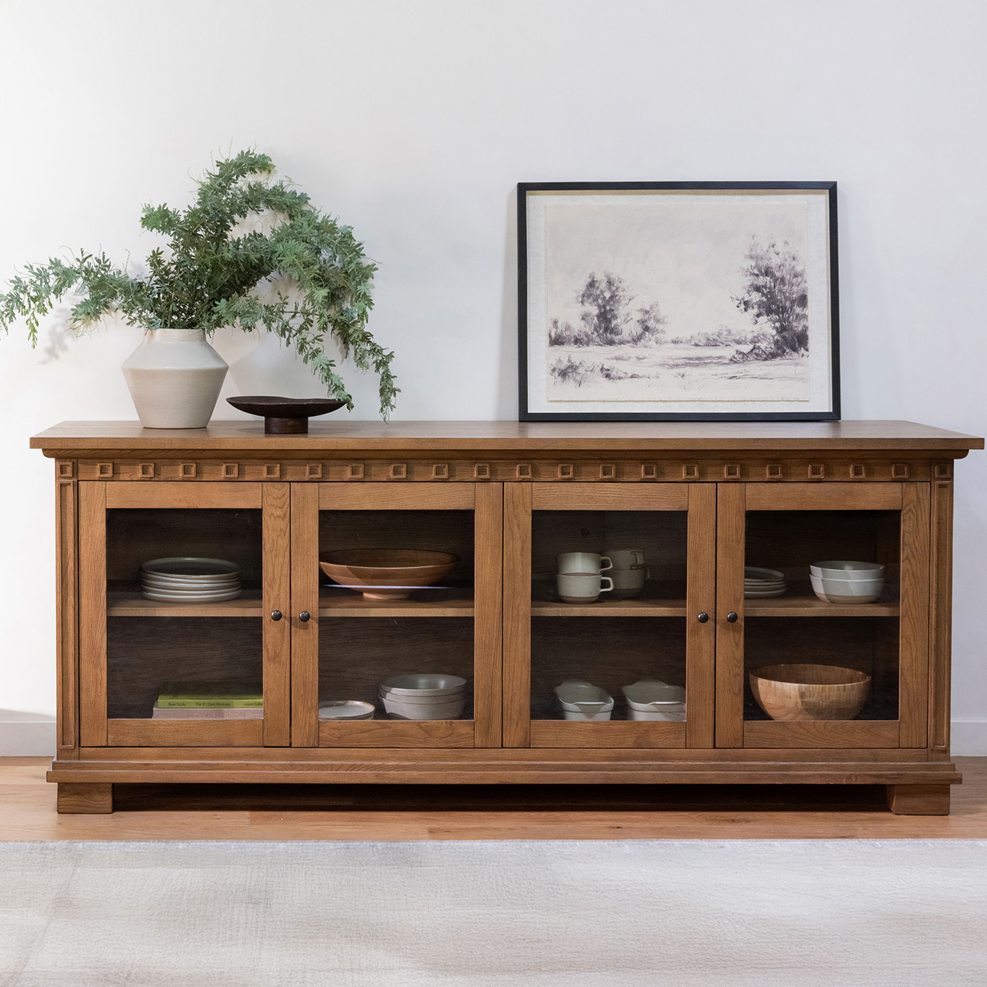 Lillian Sideboard Brown, Cabinets & Sideboard by Moe's Home, 83.7" width x 33.9" height x 24" depth View 12