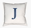 Initials Accent Pillow, Decorative Pillow by Surya, 18" length x 18" width thumbnail