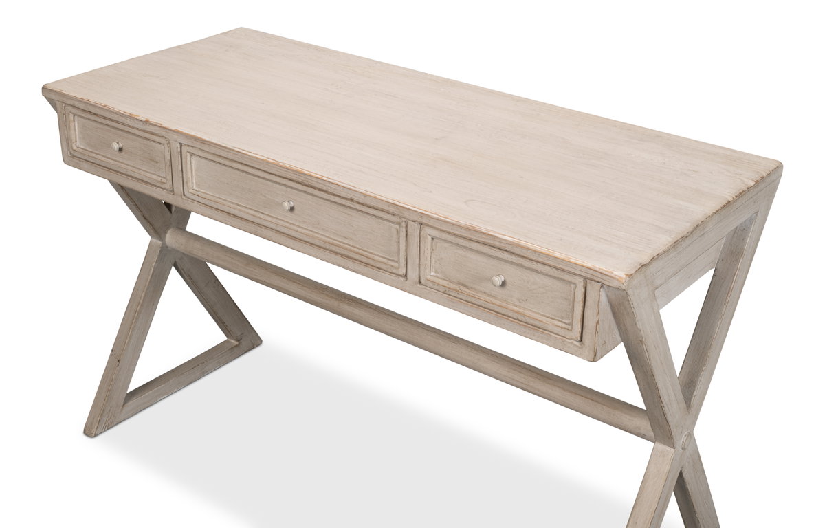Kitchen Desk  Stone Grey, by Sarreid, 1'10" length x 4'3" width x 2'8" height View 10