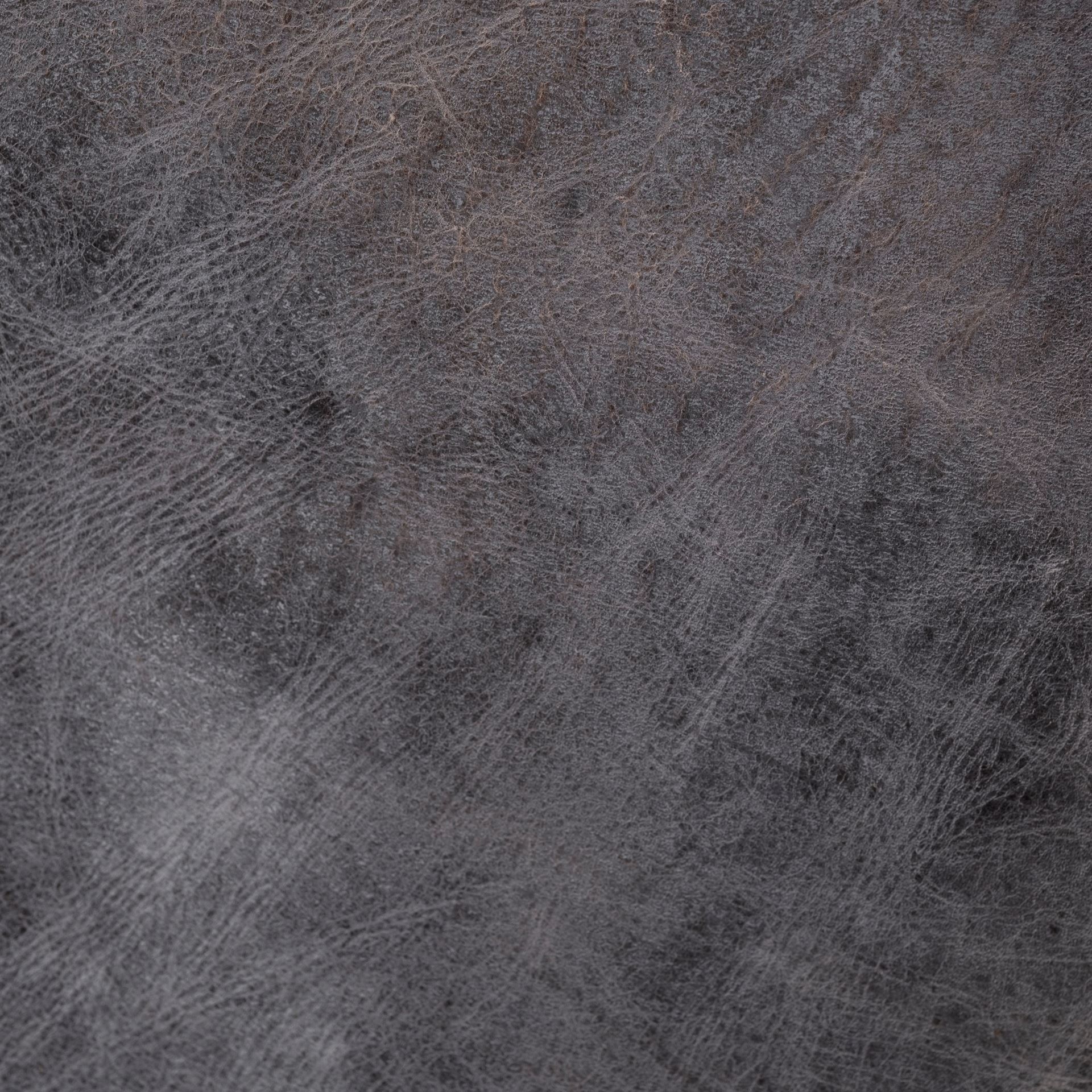 Horsdal Black Genuine Leather Seat with Black Metal Frame Dining Chair, by Mercana, 21" length x 24" width x 34.75" height View 5