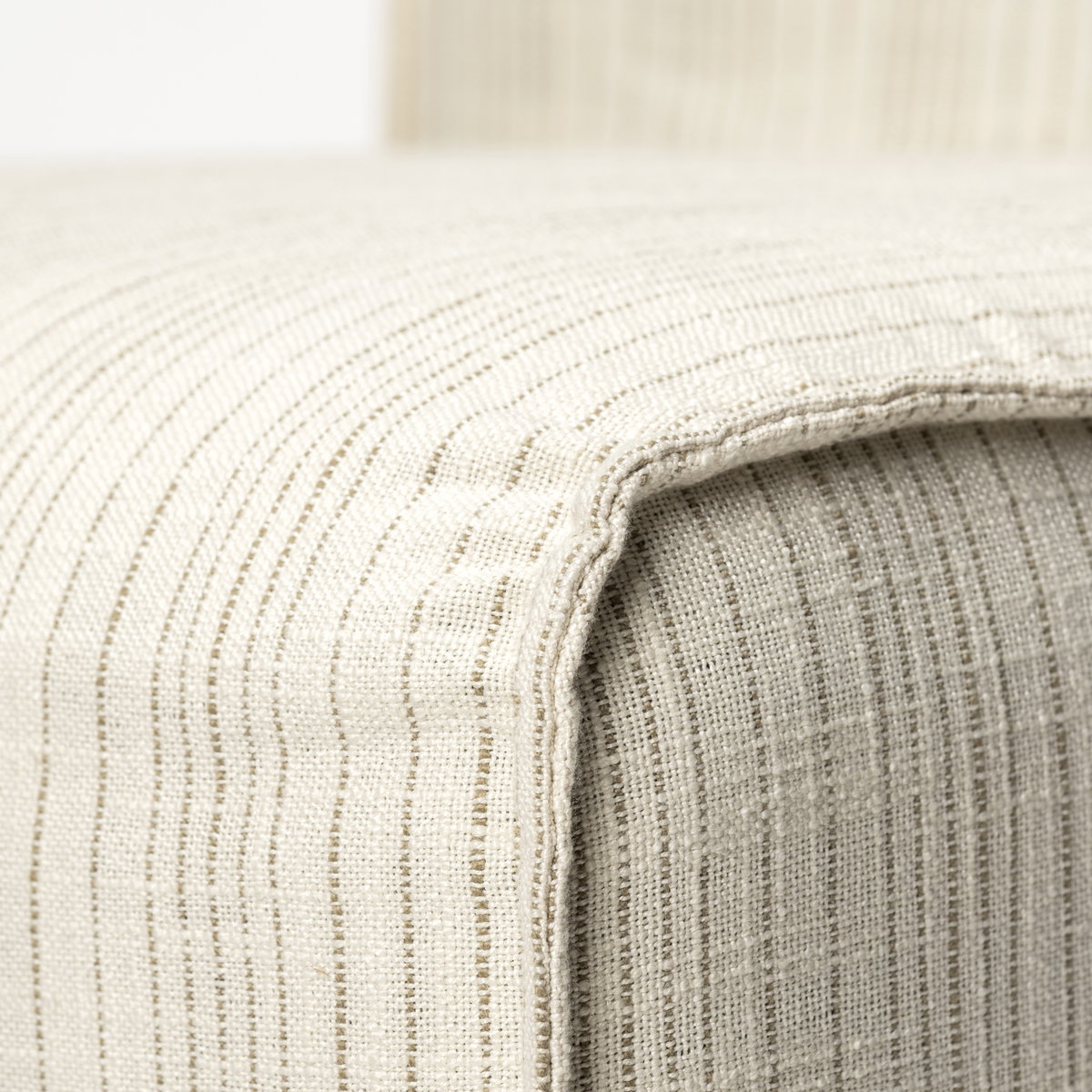 Damon Fully Upholstered Cream-Toned Fabric Dining Chair on Casters, by Mercana, 19.75" length x 26.25" width x 31.75" height View 8