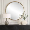 Sutton Aged Gold Round Mirror, by Uttermost, 47.25" width x 47.25" height x 1.5" depth thumbnail 2