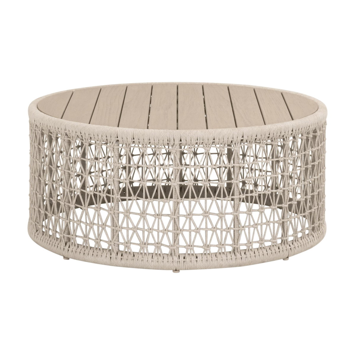 Knit Outdoor Round Coffee Table, by Essentials for Living, 36" width x 16" height x 36" depth View 1