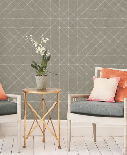 Double Diamonds Taupe Peel & Stick Wallpaper