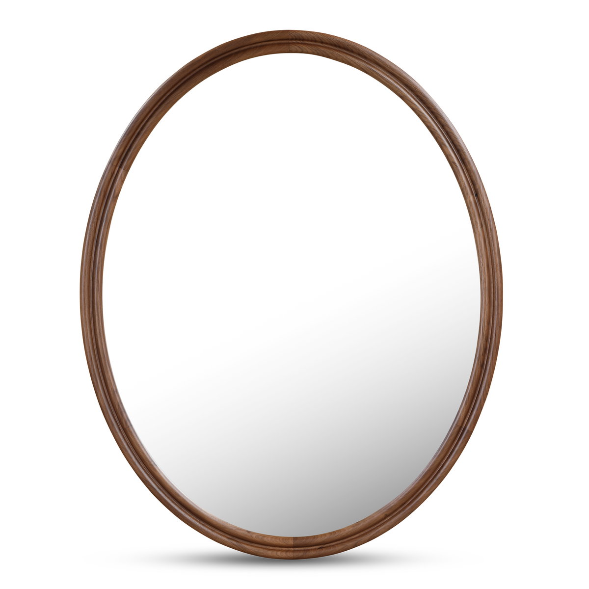 Alcott Oval Mirror Walnut, by Moe's Home, 32" width x 40" height x 1.06" depth View 1