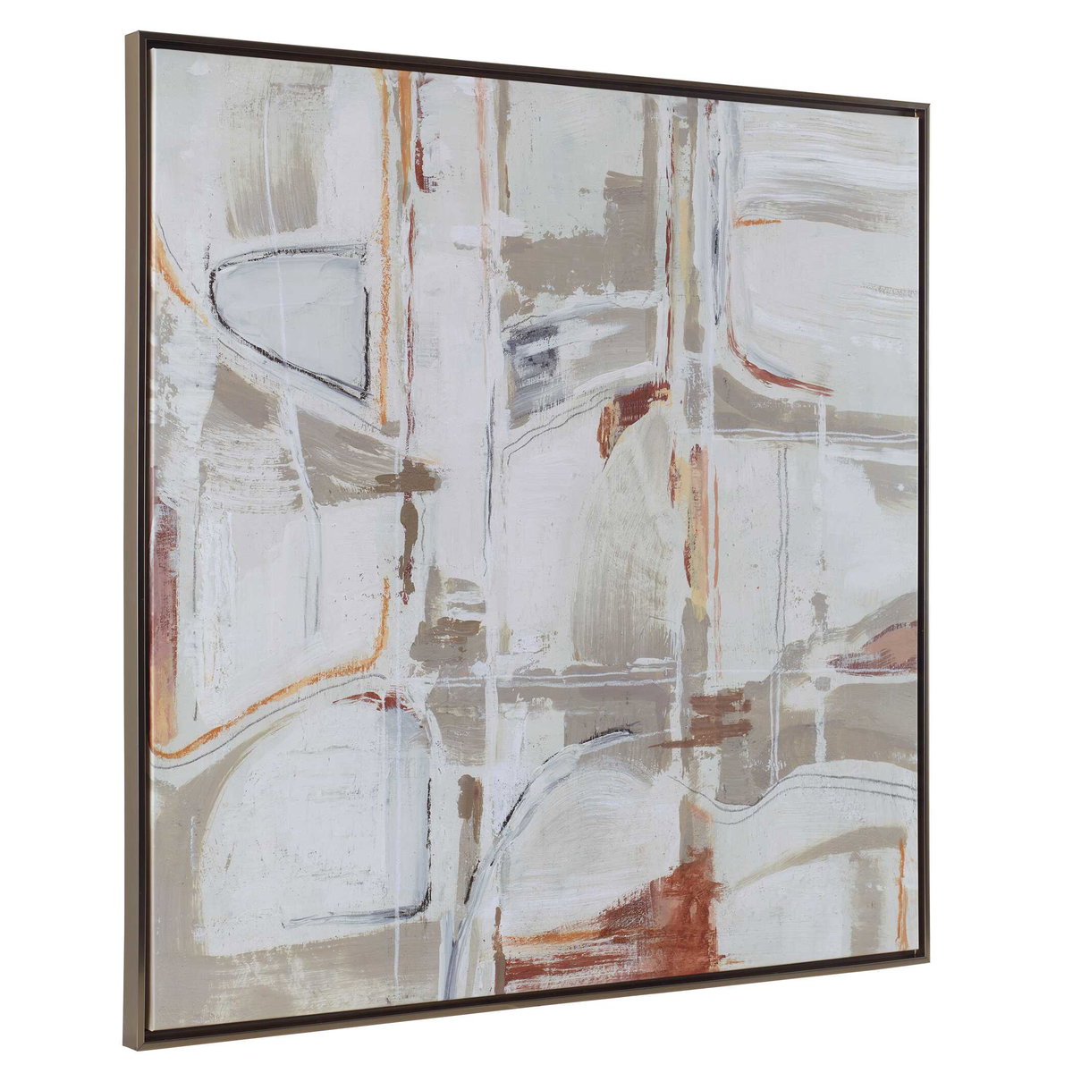 Neutral Nirvana Abstract Canvas Art, by Uttermost, 49.5" width x 49.5" height x 2" depth View 5