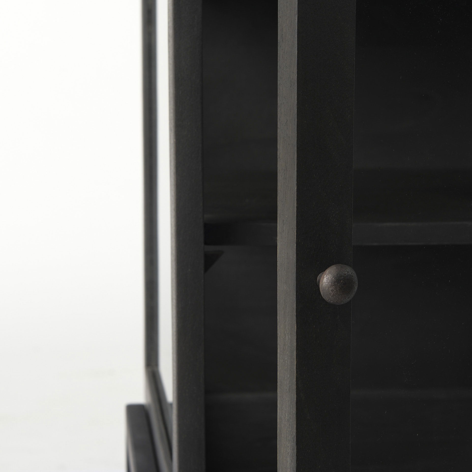 Arelius 20L x 18W x 26H Black-Brown Wood with Black Metal Frame End/Side Table large image 