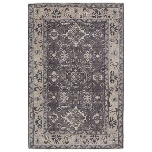 Rivas Hand-Knotted Medallion Gray Area Rug