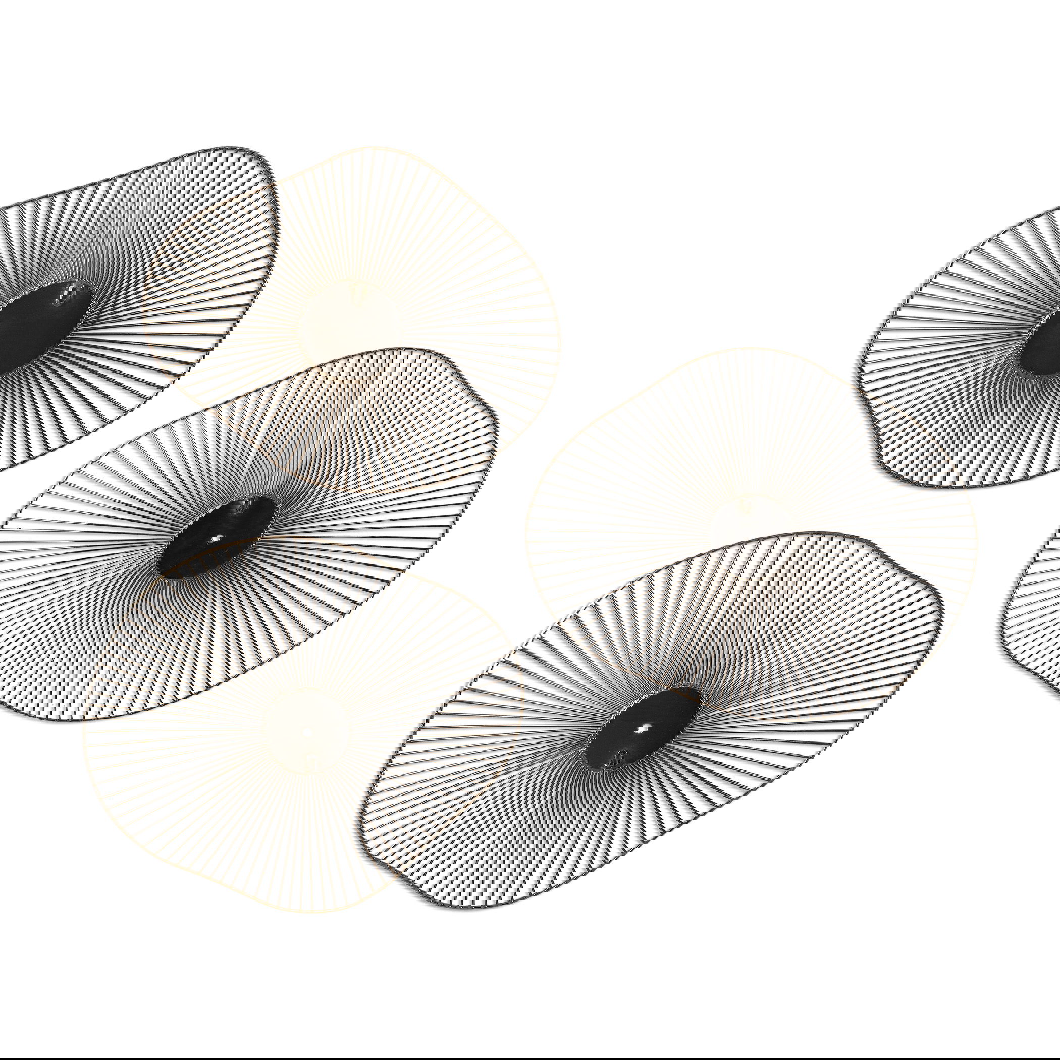 Avarie Gold Metal Wall Art Set/3, Sculptural Wall Art by Uttermost, 25" width x 20.5" height x 3" depth View 6