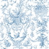 Old World Toile Blue & White Wallpaper, by York Wall, 33' length x 1'8.5" width x 0.02" depth thumbnail