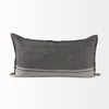 Zadie 14L x 26W Light Gray and Dark Gray Fabric Color Blocked Decorative Pillow Cover, by Mercana, 14" length x 26" width x 0.2" height thumbnail 8