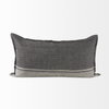 Zadie 14x26 Light Gray and Dark Gray Fabric Color Blocked Decorative Pillow Cover, by Mercana, 14" length x 26" width x 0.2" height thumbnail 8