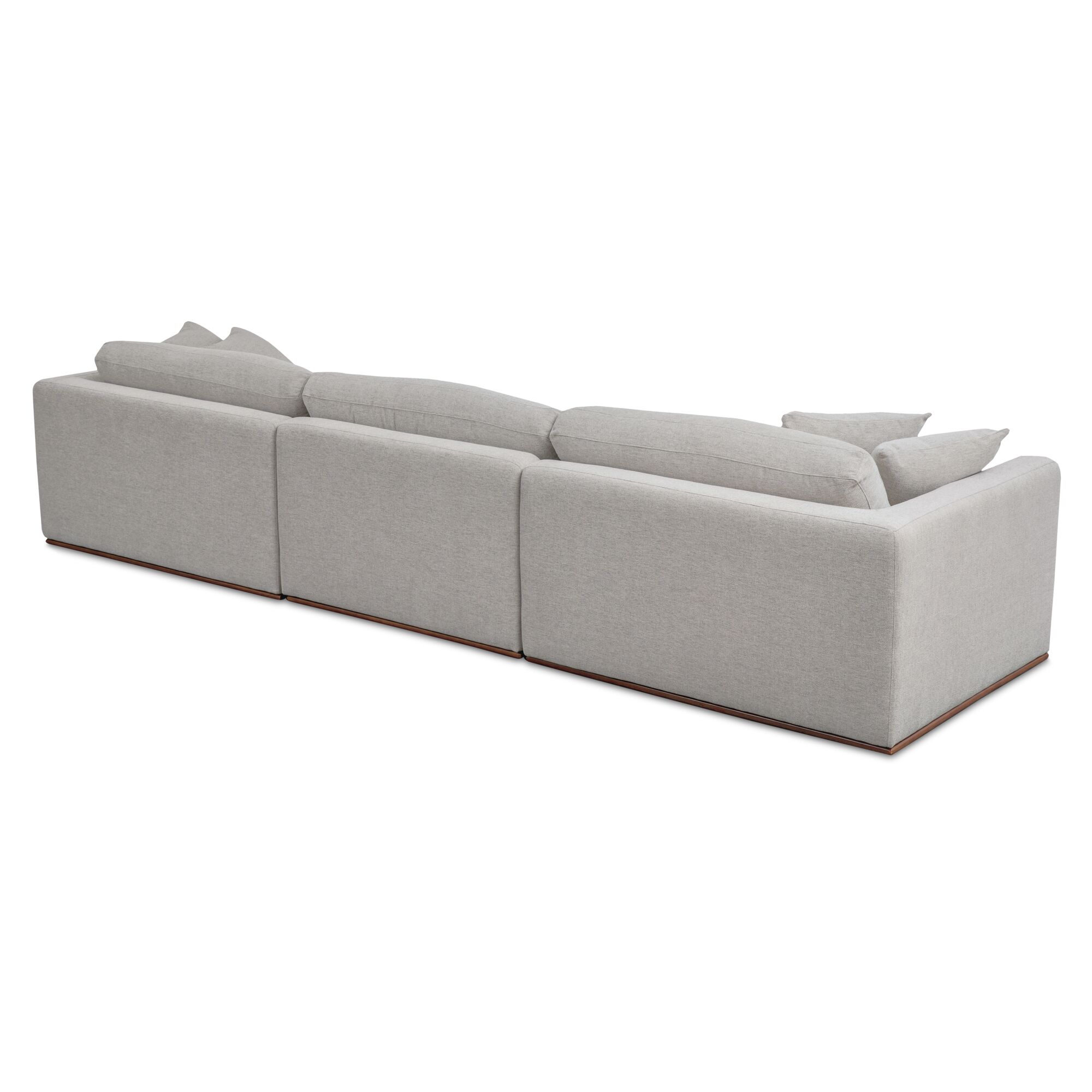 Rue Modular Sofa Flecked Grey, Sofas & Sectional by Moe's Home, 136.2" width x 23.6" height x 41" depth View 3
