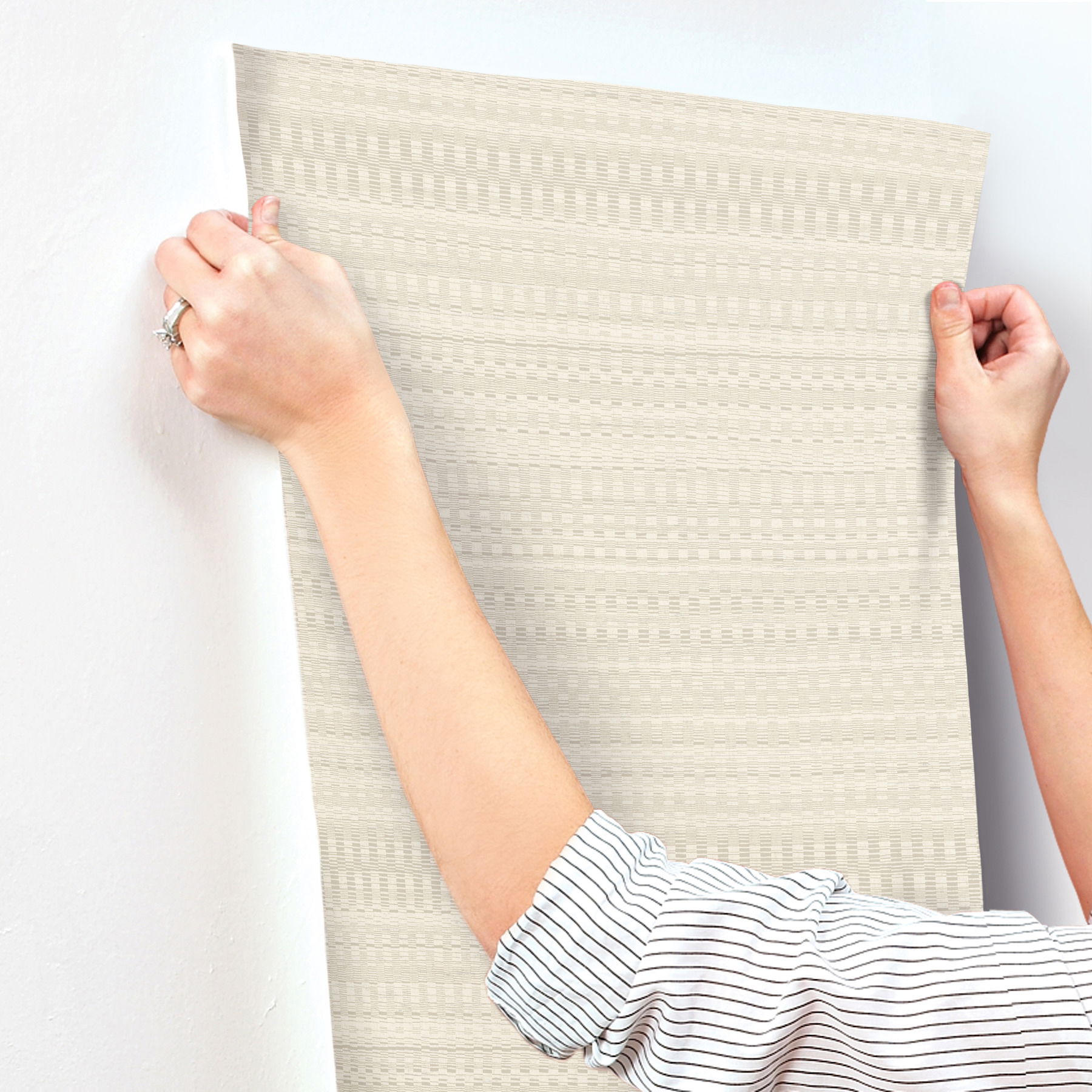 Tapestry Stitch Beige Wallpaper large image 