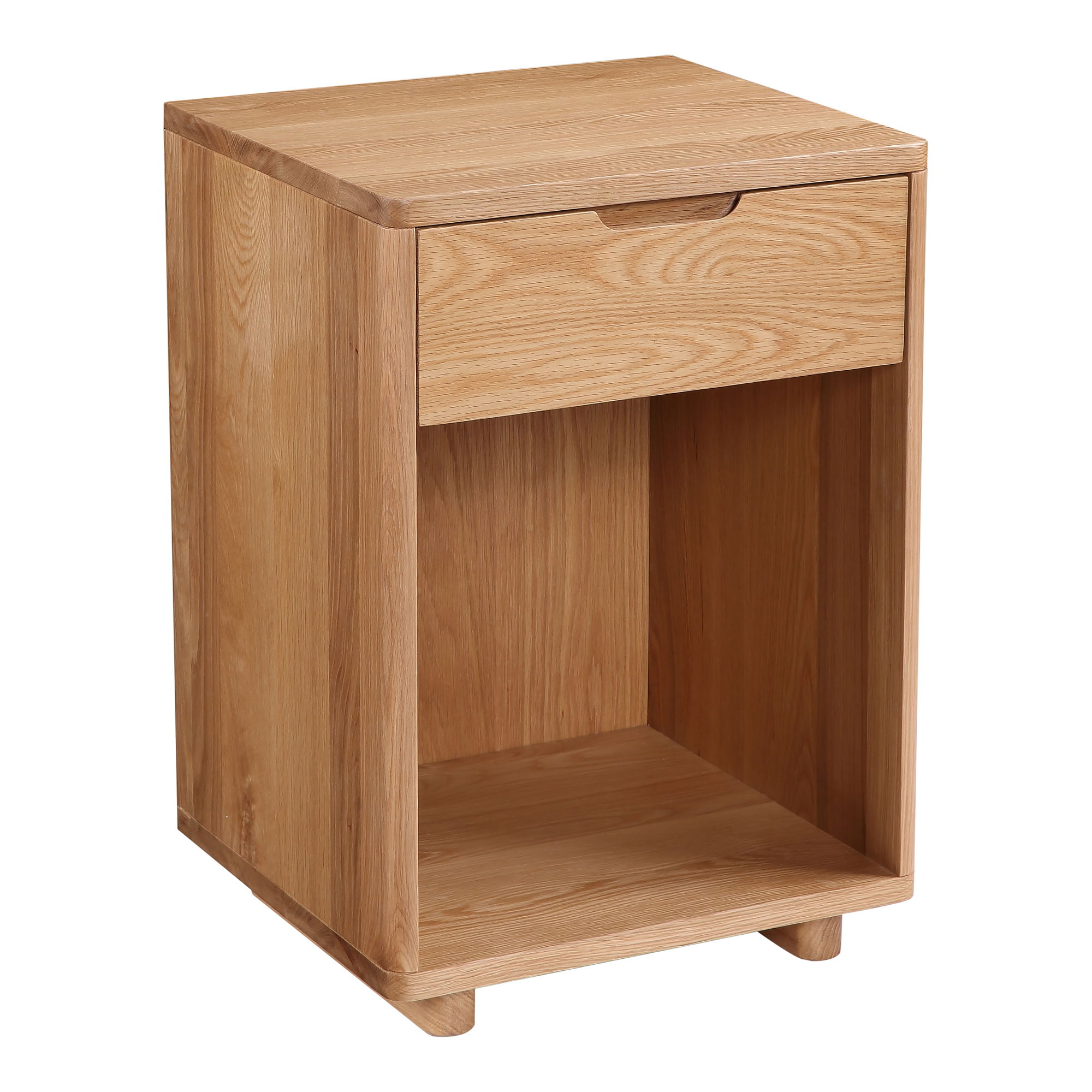Osamu Nightstand Natural Oak, by Moe's Home, 17" width x 24" height x 15" depth View 2
