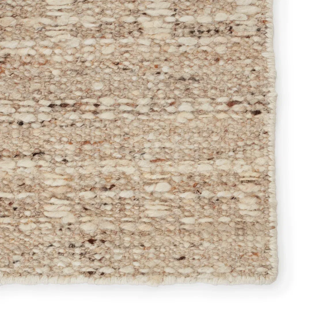Jaipur Living Caldara LEO07 Handmade Solid Beige and Ivory Area Rug (9'x12') large image 
