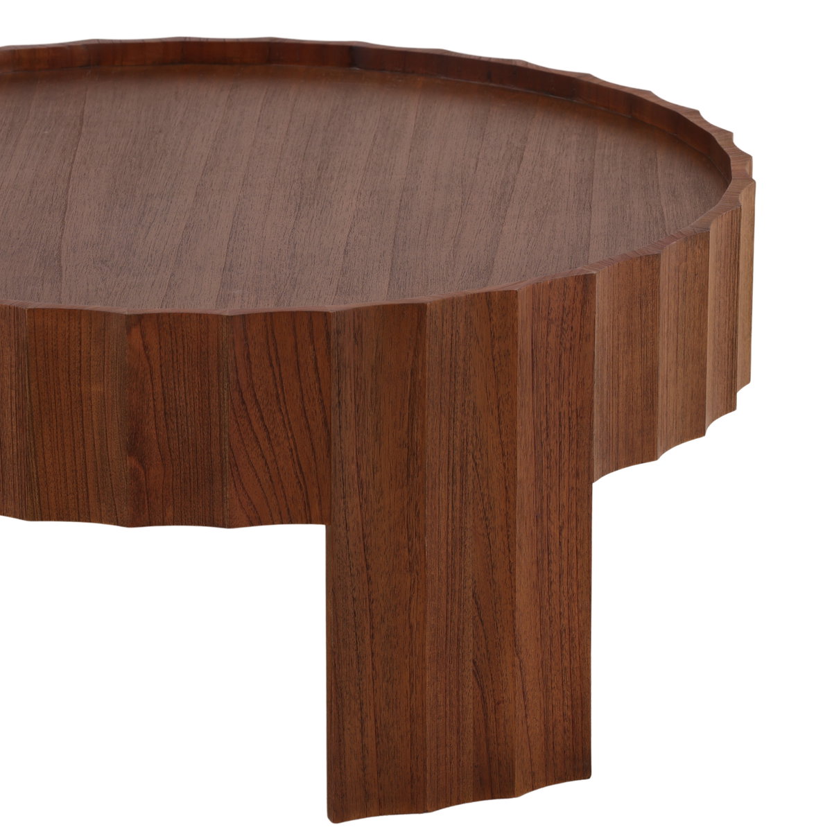 Cadwell Coffee Table Brown, by Dovetail, 35.43" width x 15.5" height x 35.43" depth View 2