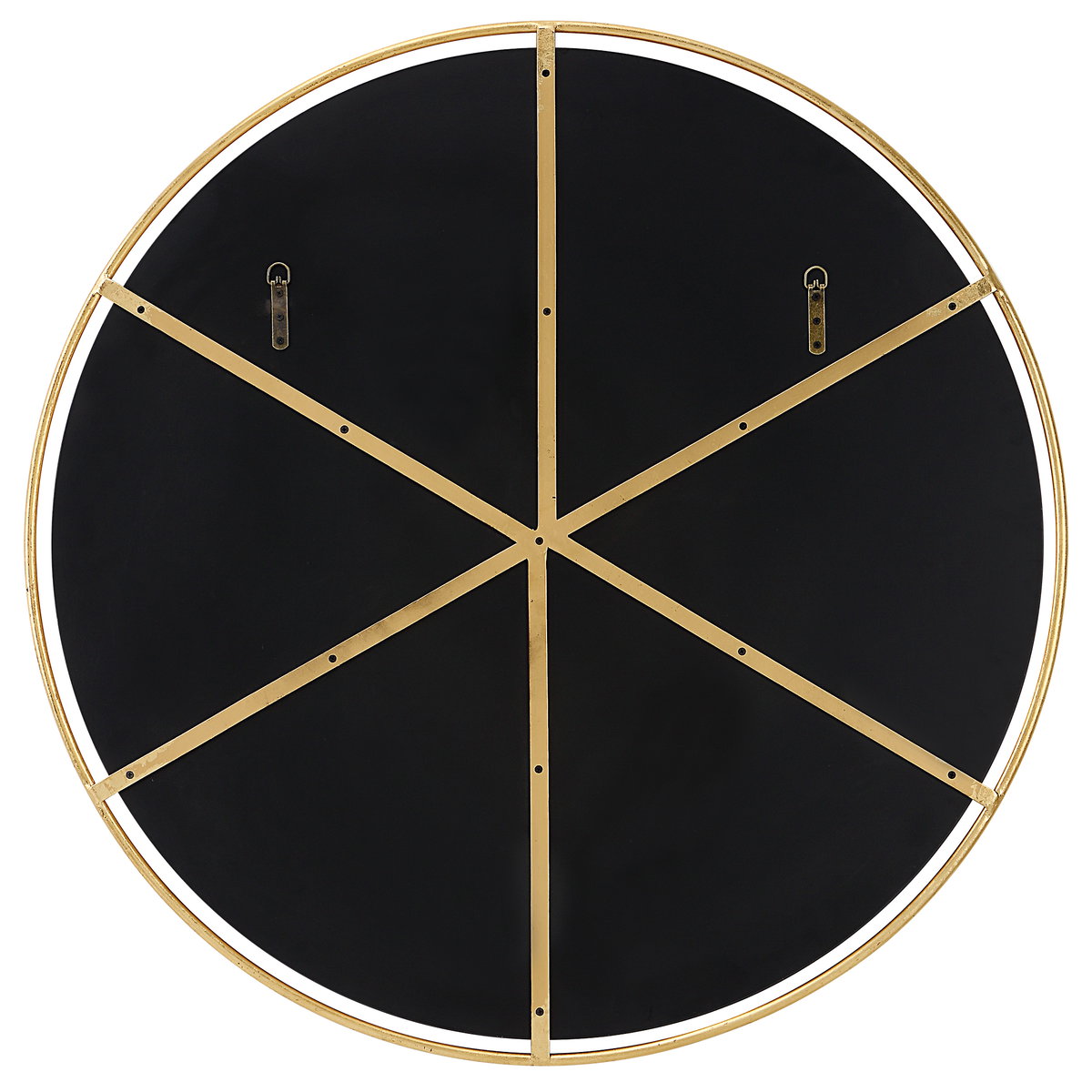 Canillo Gold Round Mirror, by Uttermost, 3'6" width x 3'6" height x 0.75" depth View 7