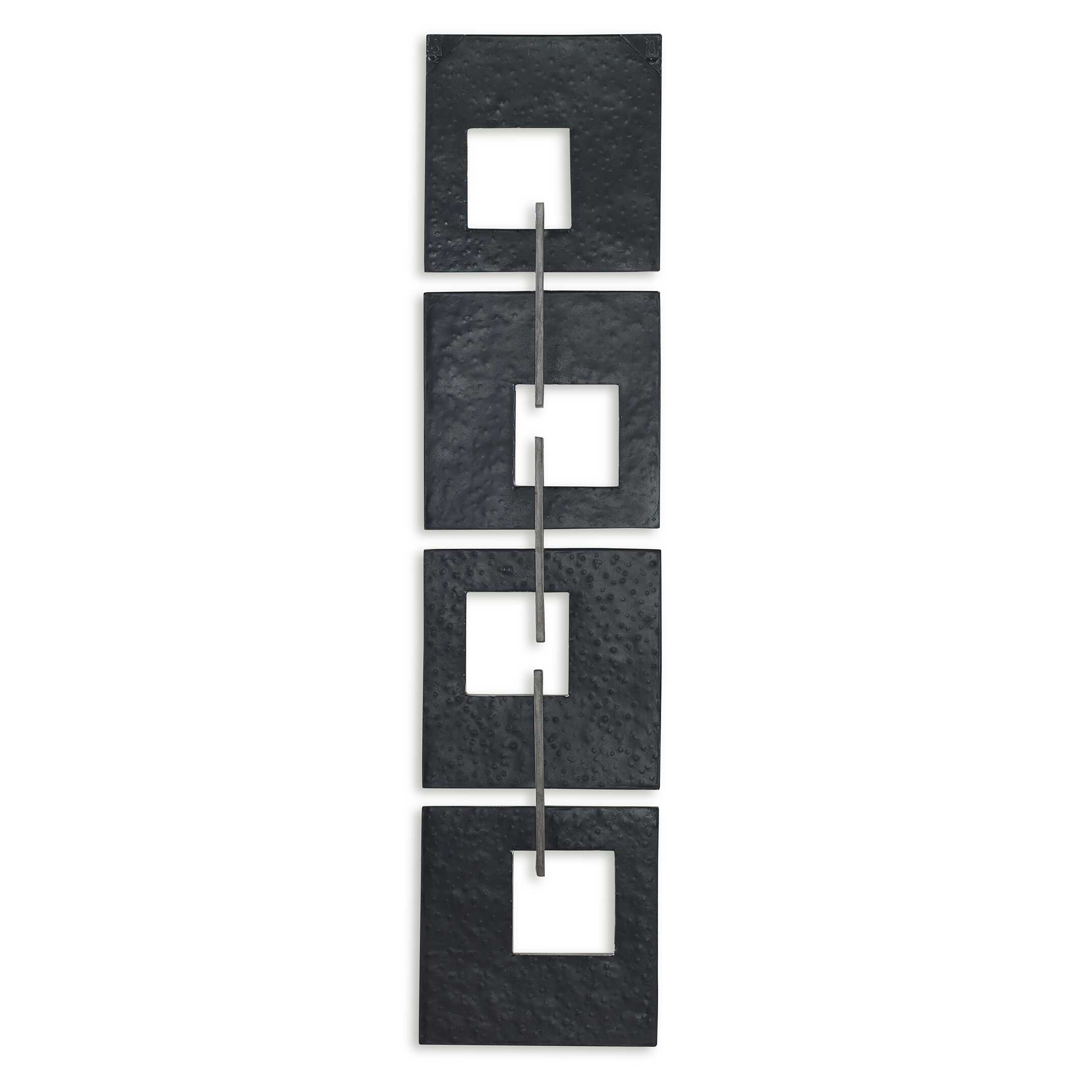 Linked Champagne Metal Wall Decor, Sculptural Wall Art by Uttermost, 14.25" width x 60.75" height x 1.75" depth View 7