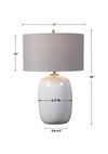 Winterscape White Glaze Table Lamp thumbnail 2