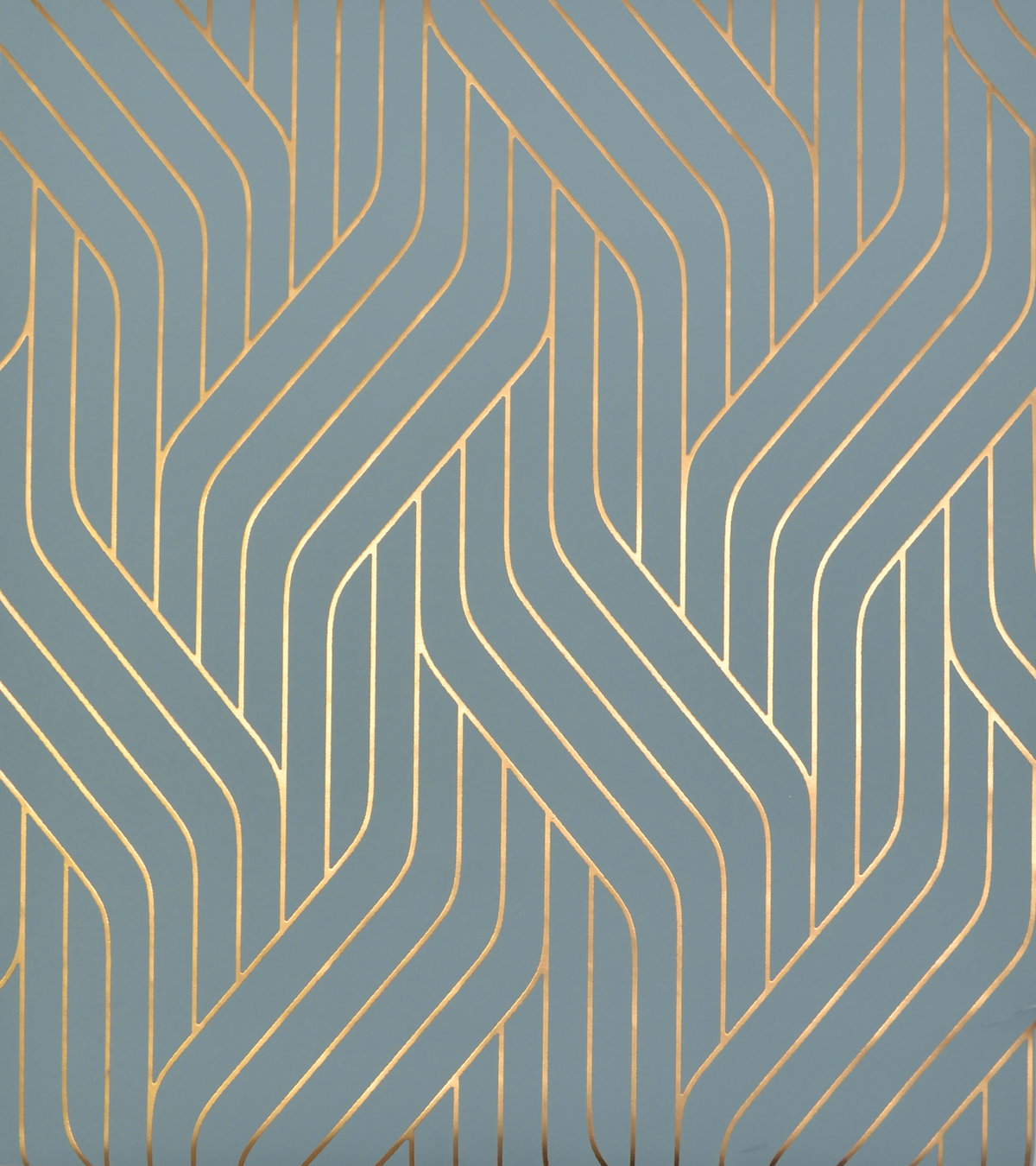 Ebb & Flow Blue & Gold Wallpaper, by York Wall, 32'9.6" length x 1'8.8" width x 0.02" depth View 1