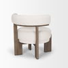Souvik Dark Brown Wood with Oatmeal Fabric Accent Chair thumbnail 7
