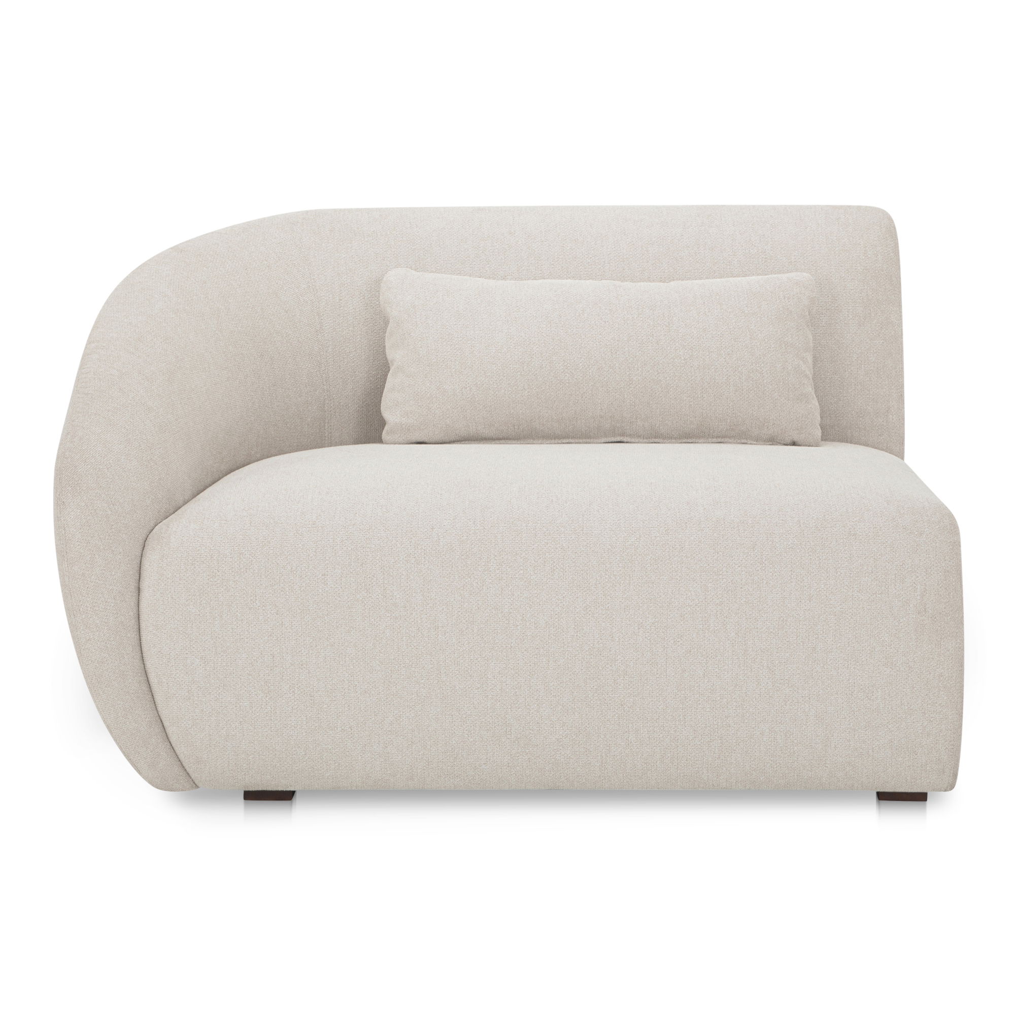 Amelia Left Arm Facing Chair Warm White, Sectional Sofa by Moe's Home, 50.25" width x 32.5" height x 36.25" depth View 1