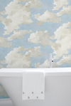 Clouds on Canvas Blue Peel & Stick Wallpaper thumbnail 2