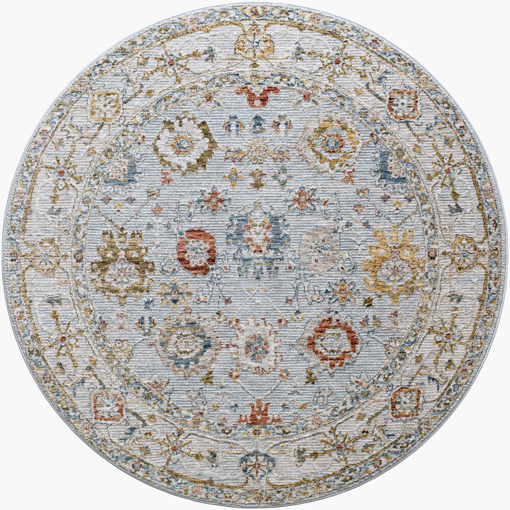 Reina Machine Woven Rug, by Surya, 5'2.99" length x 5'2.99" width