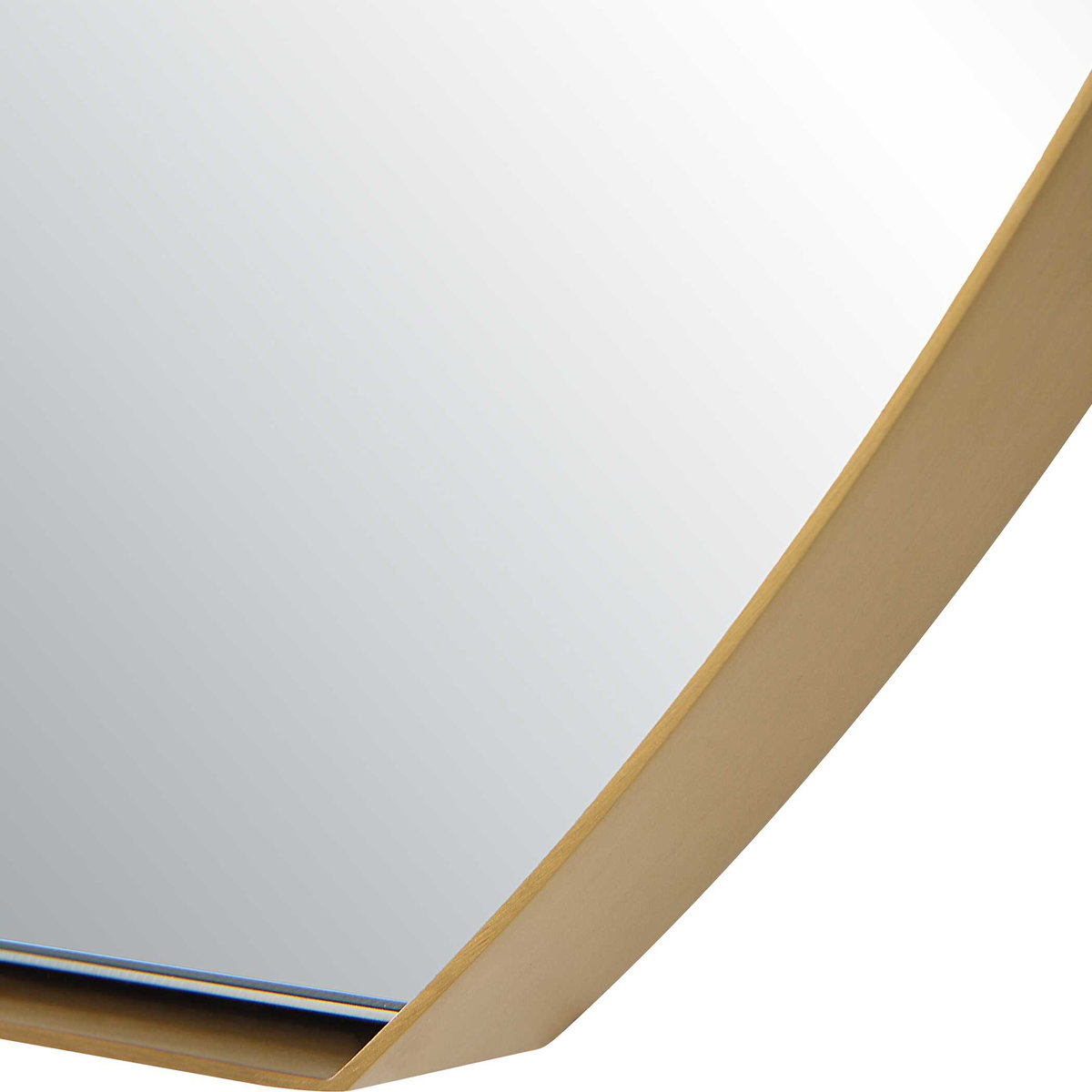 Cabell Brass Oval Mirror, by Uttermost, 24" width x 32" height x 1" depth View 6