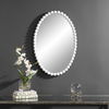 Serna White Oval Mirror thumbnail 1