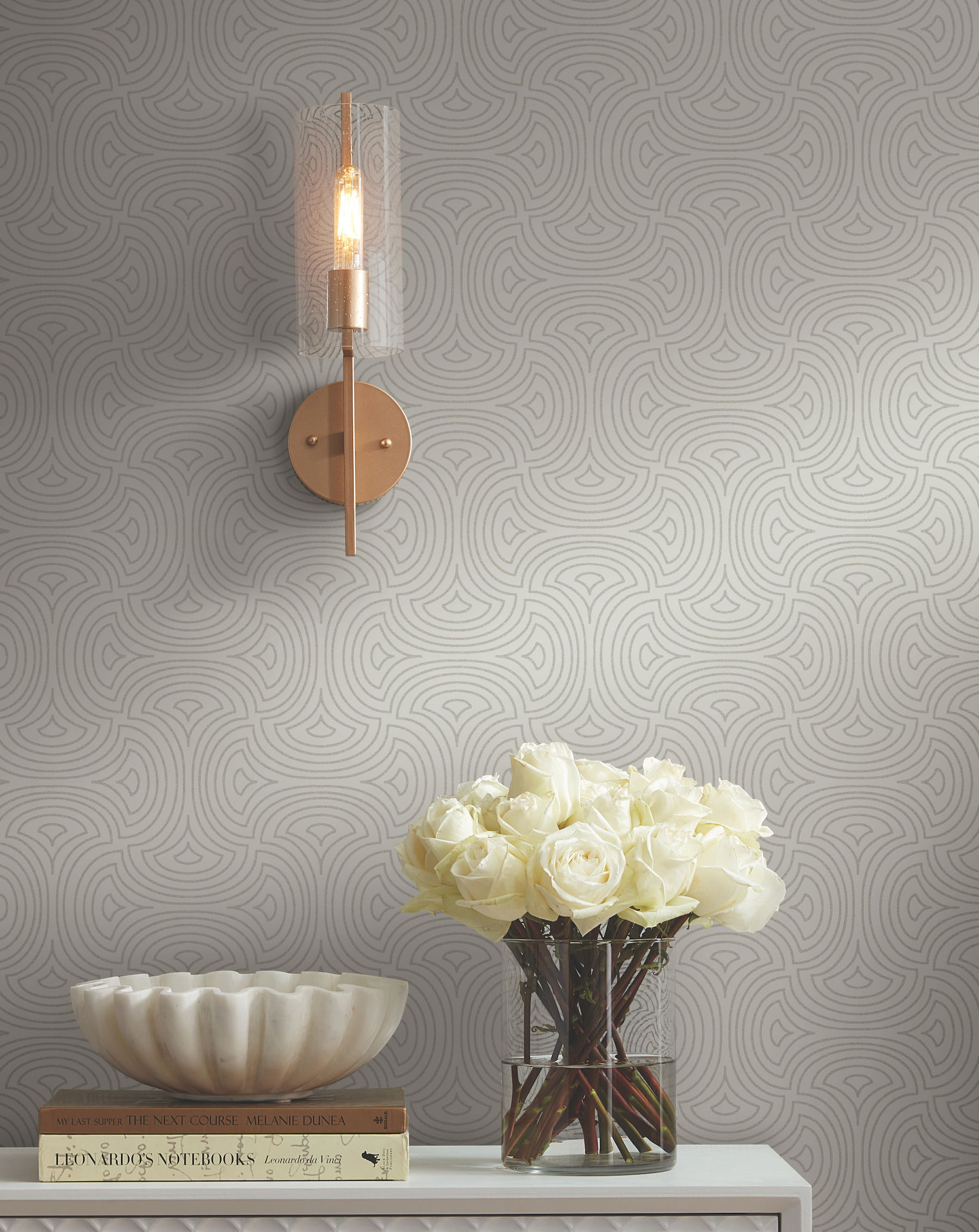 Hourglass White Wallpaper large image 