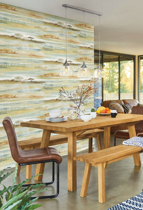 Savanna Sunset Beige Peel & Stick Wallpaper