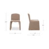 Ella Dining Chair Camel, by Moe's Home, 22.05" width x 33.5" height x 22.44" depth thumbnail 9