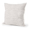 Jayden 22x22 Cream with Merlot Print Linen Square Pillow Cover, Decorative Pillow by Mercana, 22" length x 22" width x 0.2" height thumbnail 1