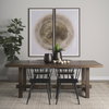 Suke 84'L x 42'W Rectangular Trestle Dining Table | Med Brown Wood | Seats 8, by Mercana, 84" length x 42" width x 30" height thumbnail 3