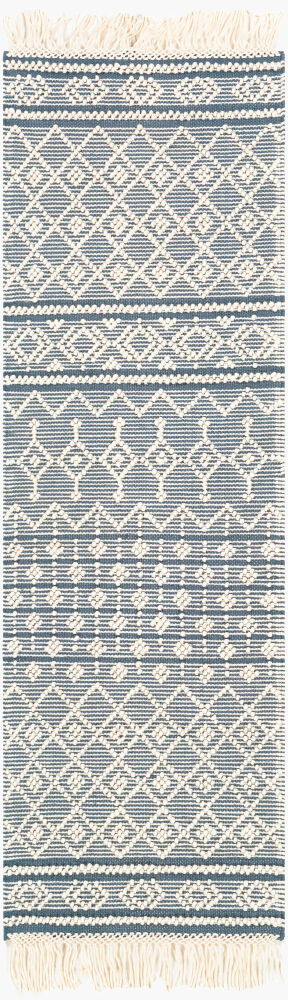 Farmhouse Tassels Handmade Rug large image 