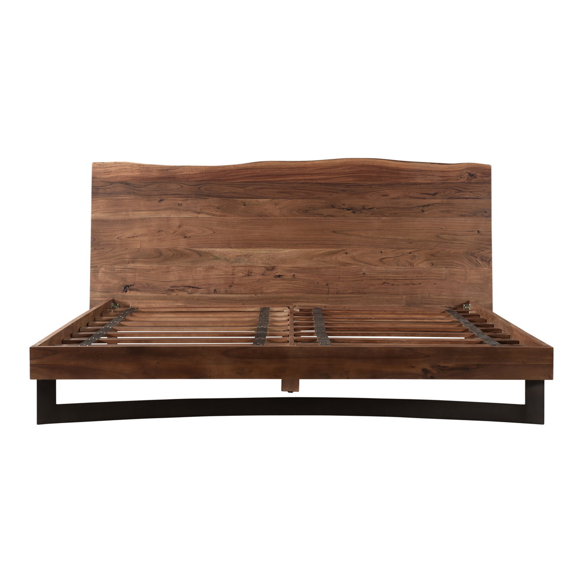 Bent King Size Bed Brown, by Moe's Home, 87" width x 42" height x 89" depth View 2